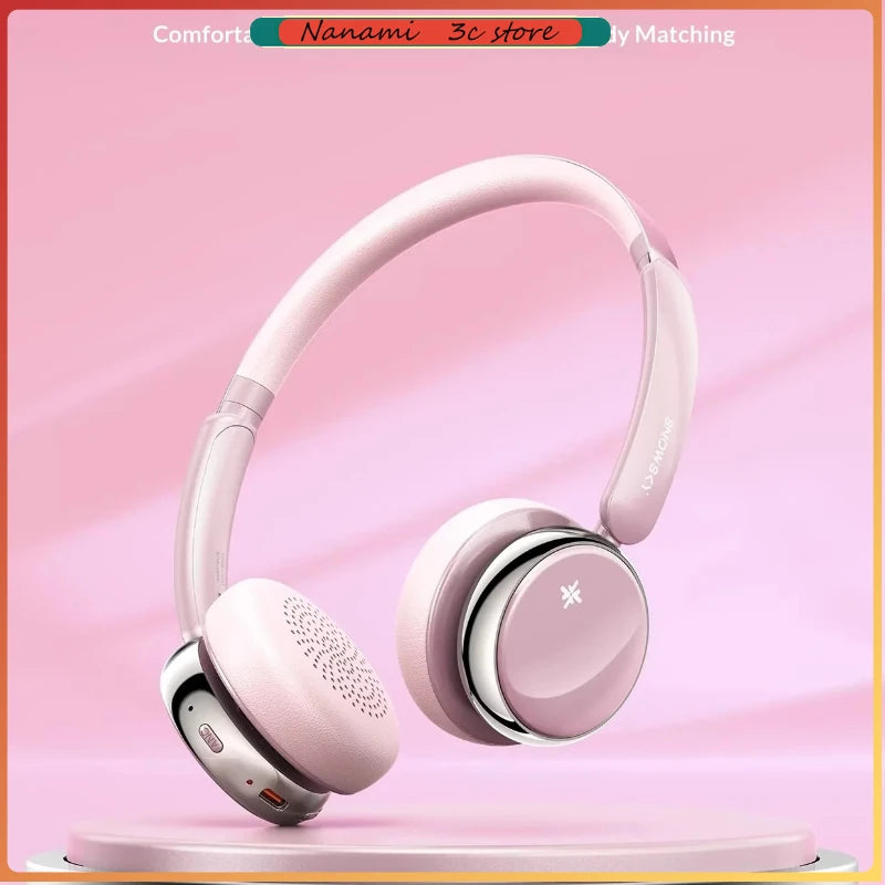 FiiO SnowSky Anytime Headphones On-Ear ANC Bluetooth Headphone Long Battery Life Low Delay Retro Wireless Earphones