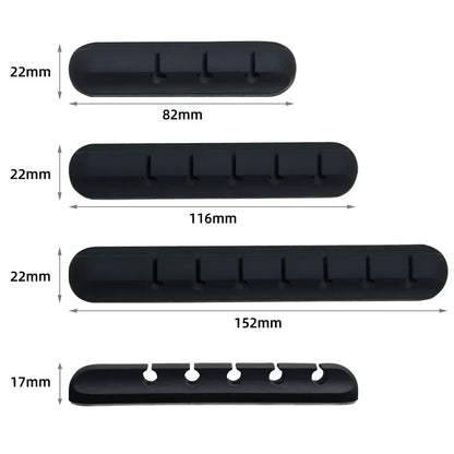 Silicone USB Cable Organizer USB Charging Cable Winder Desktop Tidy Management Clips Cable Holder For Mouse earphone Accessories
