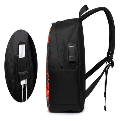 Magma Volcano Lava Fire Backpack Travel Notebook Bag Computer College Student School Bag Laptop Shoulder Bags for Men Women