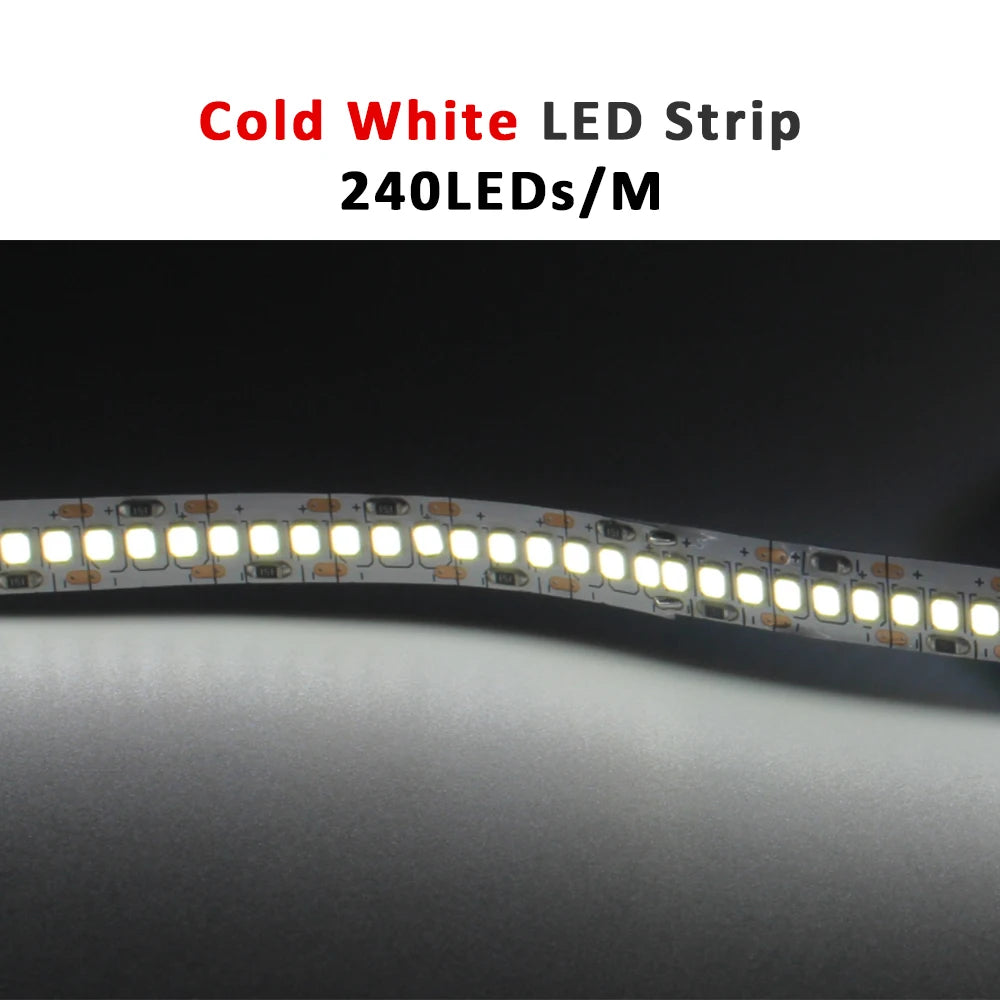 12V LED Strip SMD 2835 0.5M 1M 3M 5M LED Stripe Tape Light 120LED/M 240LED/M Warm White Flexible Strip Ribbon Home Decor Light