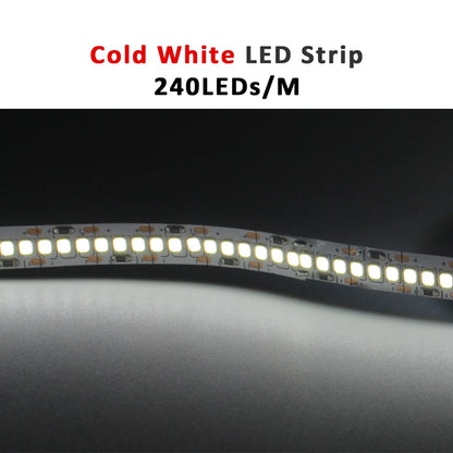 12V LED Strip SMD 2835 0.5M 1M 3M 5M LED Stripe Tape Light 120LED/M 240LED/M Warm White Flexible Strip Ribbon Home Decor Light
