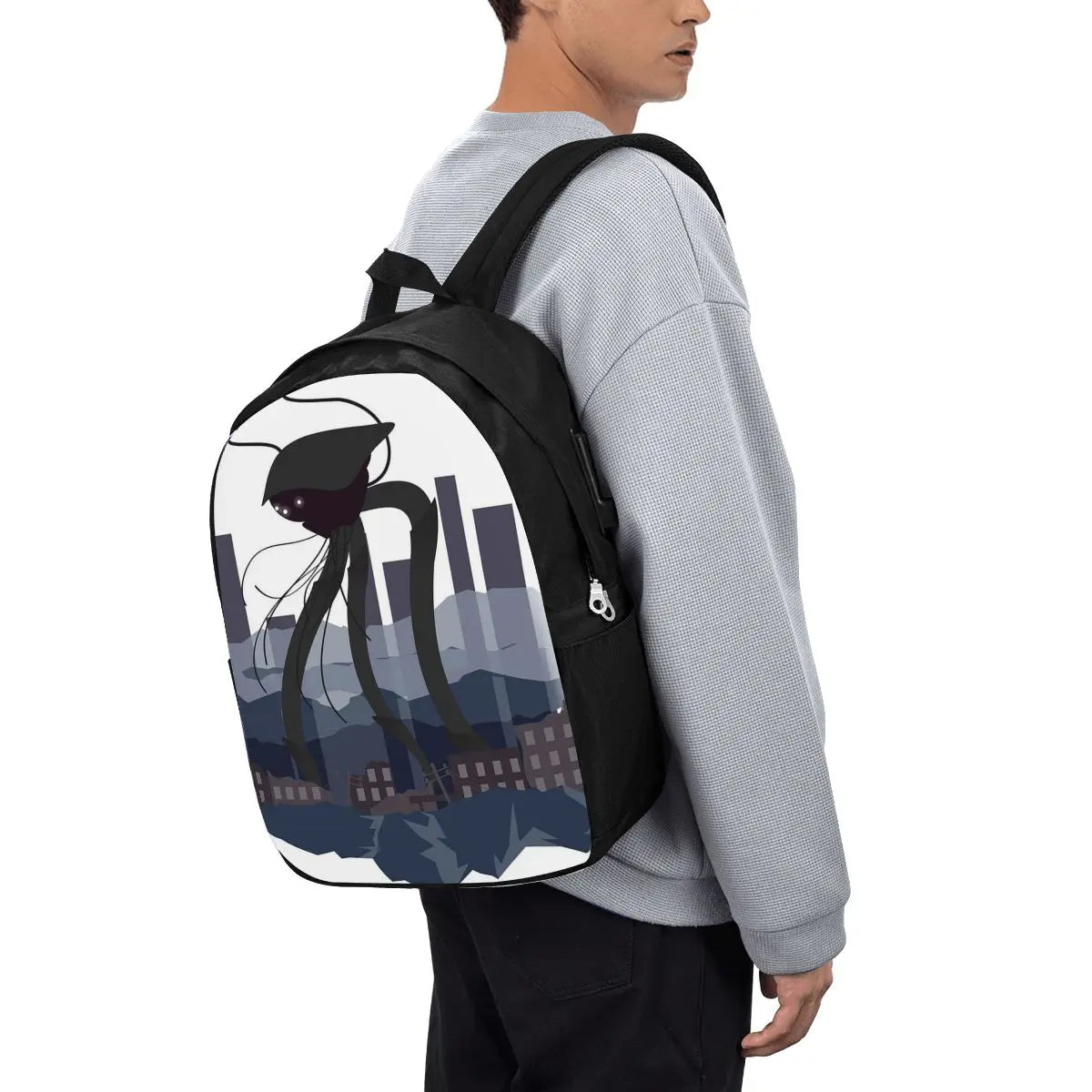War Of The Worlds Martian Tripod Backpack Travel Notebook Bag Computer College Student School Bag Laptop Shoulder Bags