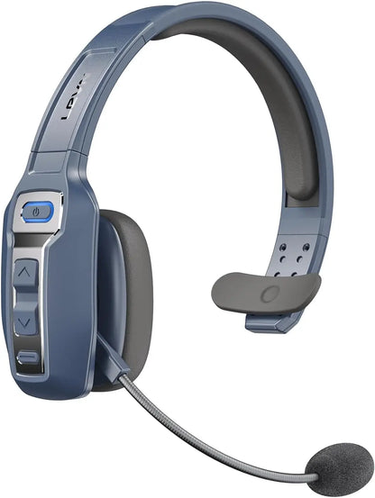 Trucker Bluetooth Headset with AI Noise Cancelling, 62 Hrs Wireless On-Ear Headphones for Home Office Remote Work Zoom