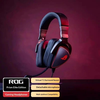ROG Prism Lightweight Over-Ear Gaming Earphones 7.1 Channel Gaming Headset RGB Lighting Aura Sync Prism 2 Gaming Headphone Gifts