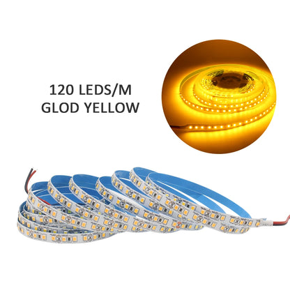 12V LED Strip SMD 2835 0.5M 1M 3M 5M LED Stripe Tape Light 120LED/M 240LED/M Warm White Flexible Strip Ribbon Home Decor Light