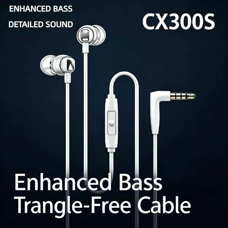 CX300S Wired In Ear Headphones Gaming Music Pure Sound Intelligent Noise Isolation Control Earphones 2026 Version Premium