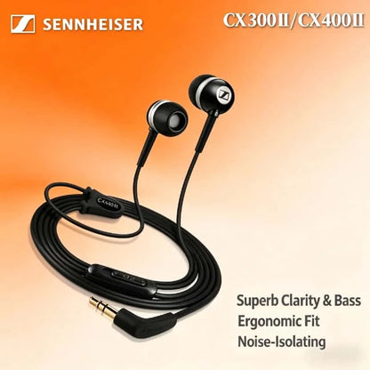 2026 Sennheiser CX300II CX400II In Ear Wired High Resolution Headphones High Quality Audio for PC Laptop Phone Tablet