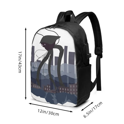 War Of The Worlds Martian Tripod Backpack Travel Notebook Bag Computer College Student School Bag Laptop Shoulder Bags