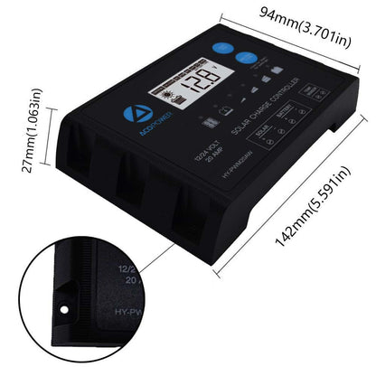 ProteusX 20A PWM Solar Charge Controller