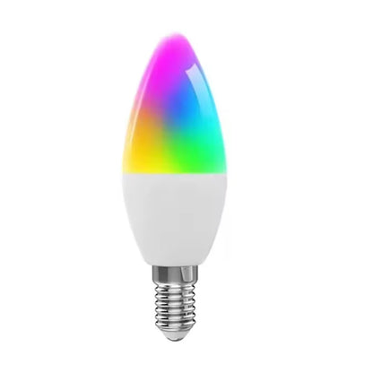 Tuya Smart Bulb Dimmable Five-Way Spiral Candle Bulb Wifi RGB Bulb Remote Control And Voice Control 5W