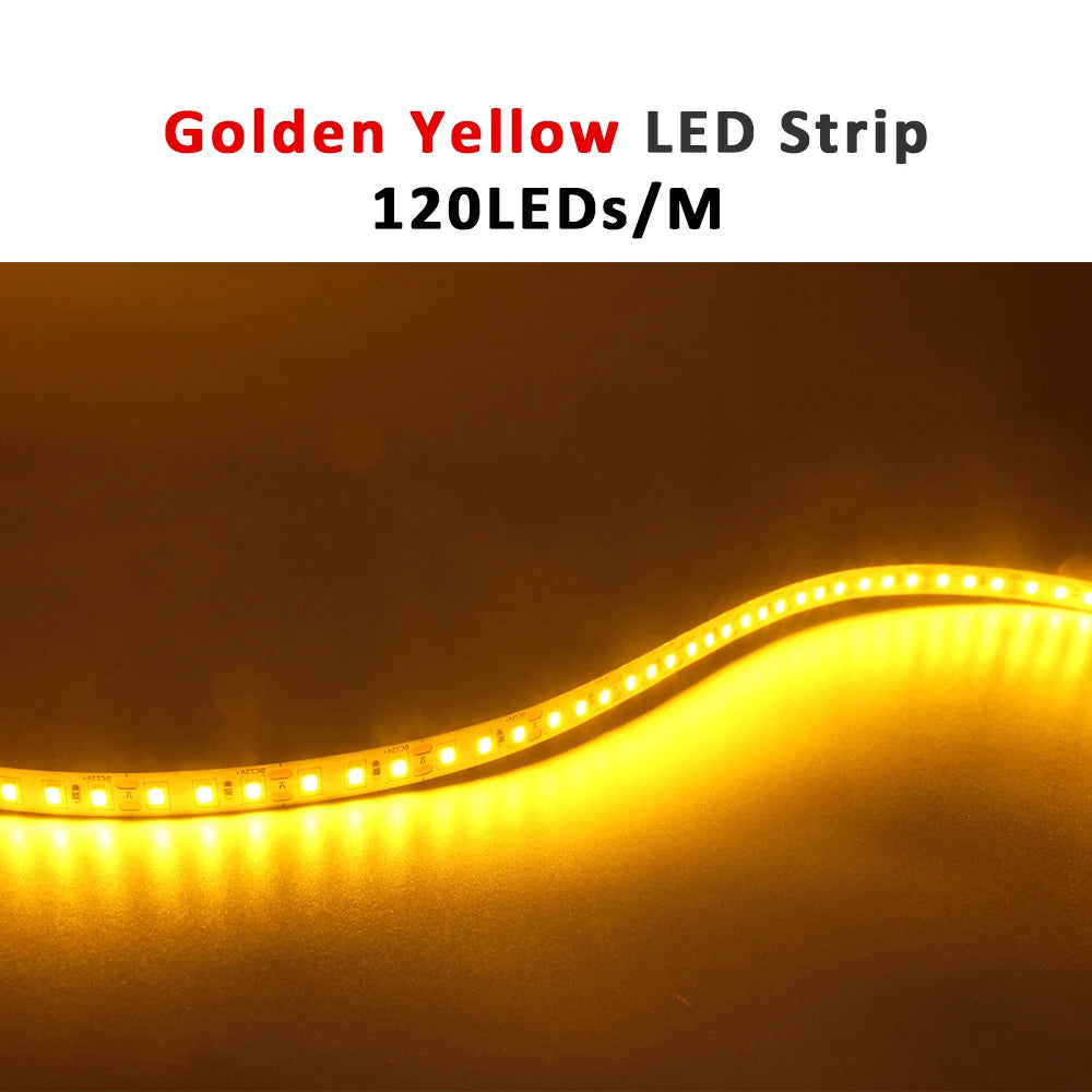 12V LED Strip SMD 2835 0.5M 1M 3M 5M LED Stripe Tape Light 120LED/M 240LED/M Warm White Flexible Strip Ribbon Home Decor Light