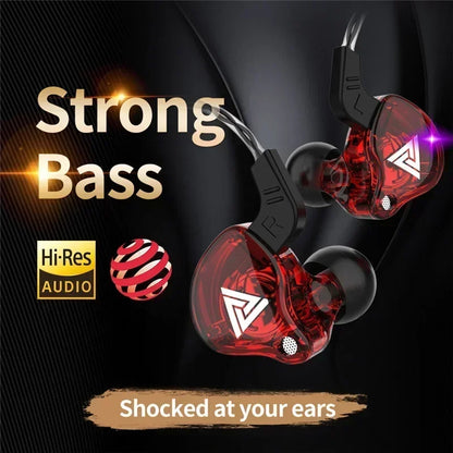 NEW QKZ AK6 Copper Driver HiFi Wired Earphone 3.5MM Race Sport Headphone Bass Stereo Headset Music Earbuds In Ear With Mic