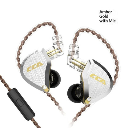 CCA C12 Earphones Hi-Fi Audiophile Grade DIY Hybrid Dynamic & Balanced Armature Wired In-Ear Monitoring Headphones Gifts