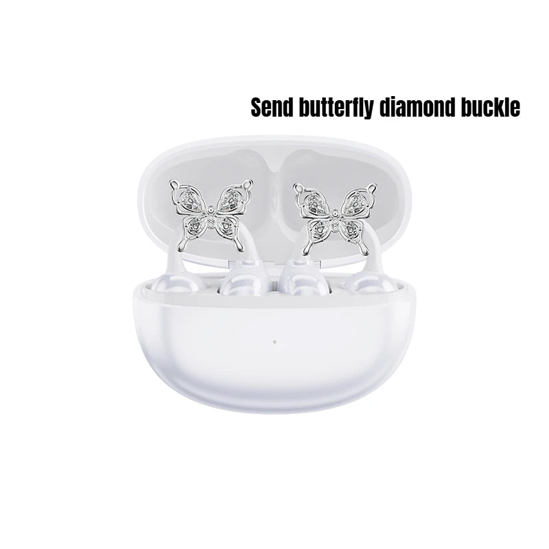 Erdu Ear Clip Wireless Earphones Intelligent AI Active Noise Reduction Ergonomic Gaming Earphones with Butterfly Accessories