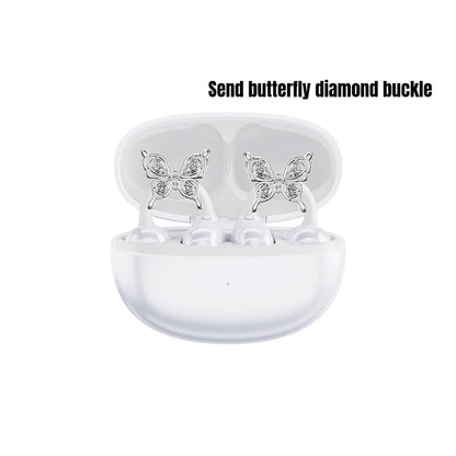 Erdu Ear Clip Wireless Earphones Intelligent AI Active Noise Reduction Ergonomic Gaming Earphones with Butterfly Accessories