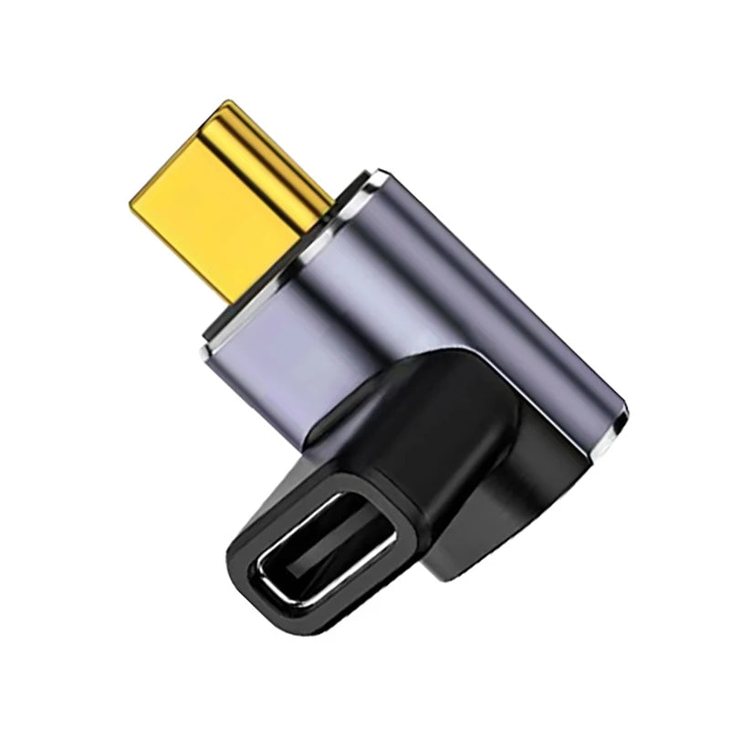 USB4.0 40Gbps OTG type C 90 degree Adapter 100W 5A USB C to Type C Fast Charging Converter USB C Data Adapter For Macbook 8K60HZ