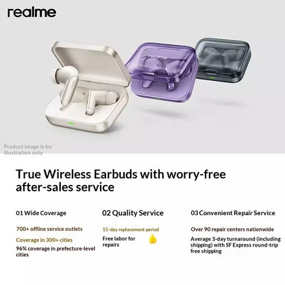 Original realme Buds Air 7 52dB Active Noise Cancelling True Wireless Earphone 52Hour Battery Bluetooth 5.4 TWS Headphone