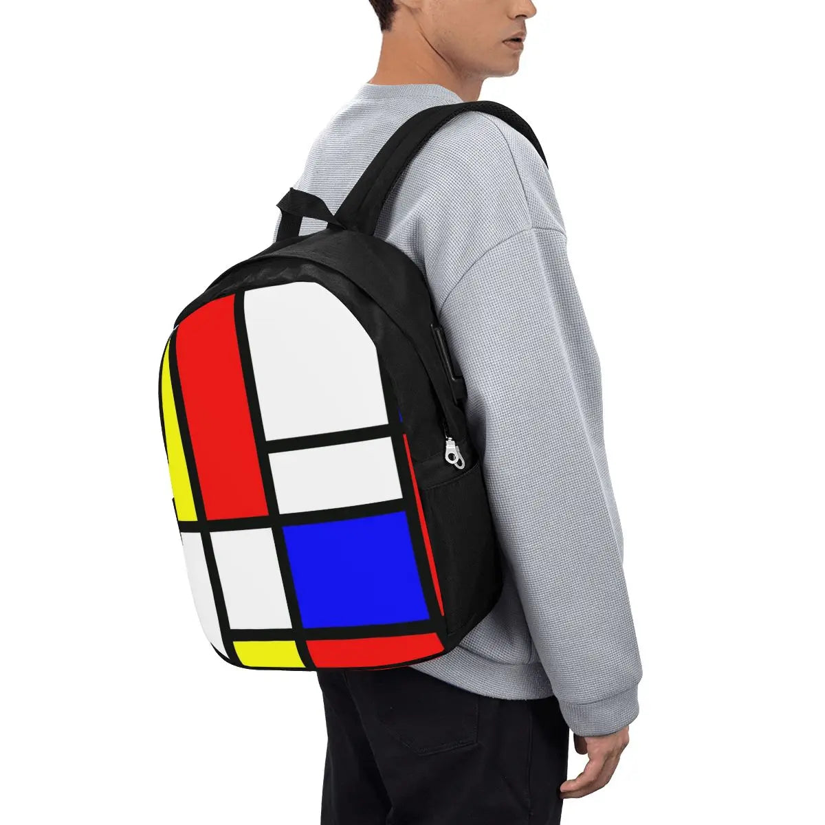 Piet Mondrian Composition  Backpack Travel Notebook Bag Computer College Student School Bag Laptop Shoulder Bags for Men Women