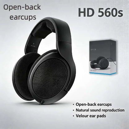 HD 560S Over Ear Headphones Open Back Design Neutral Frequency Response Sound Field Original Detachable Cable 3m Wired