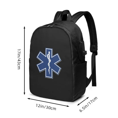 EMT Star Of Life Emergency MedicalBackpack Travel Notebook Bag Computer College Student School Bag Laptop Shoulder Bags