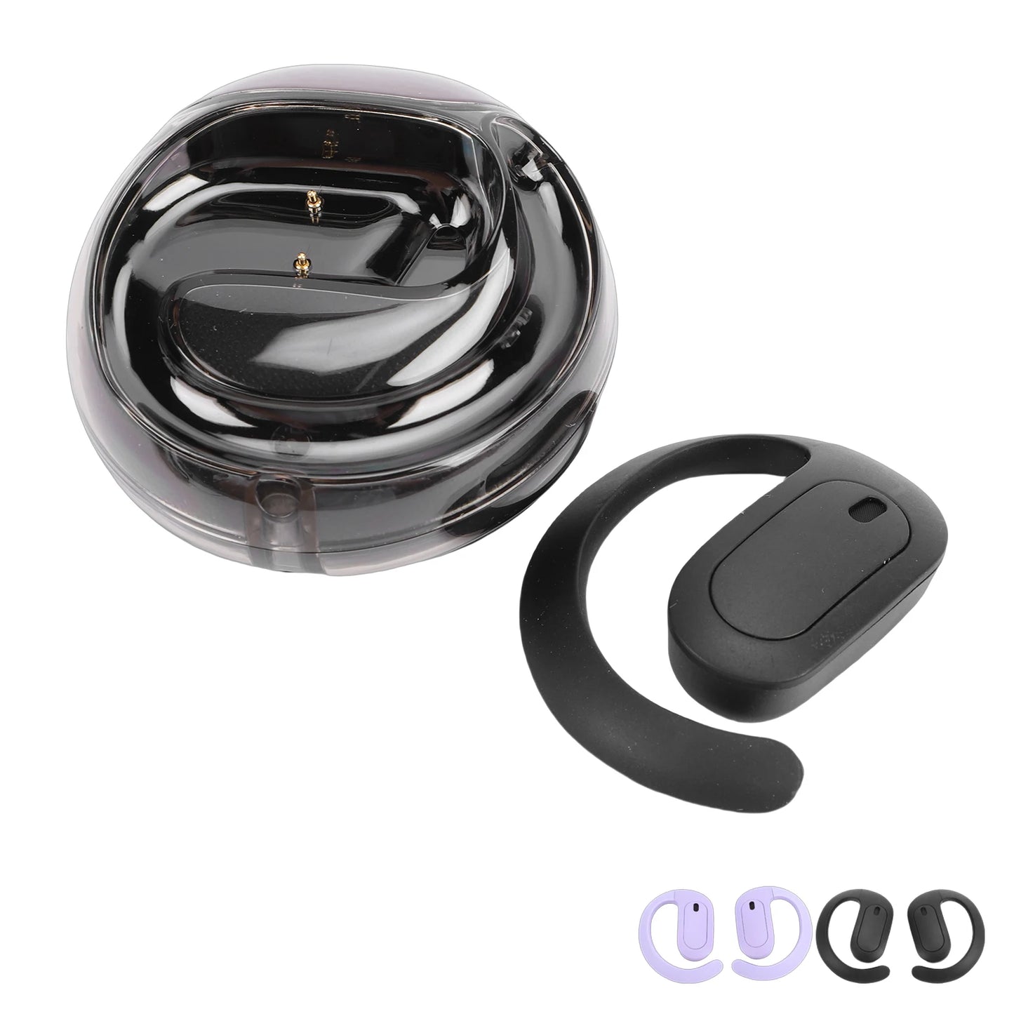 AI Translation Earbuds with APP Wireless Ear Hanging Bluetooth 5.4 Translator Earbuds for Travel Business Digital Display