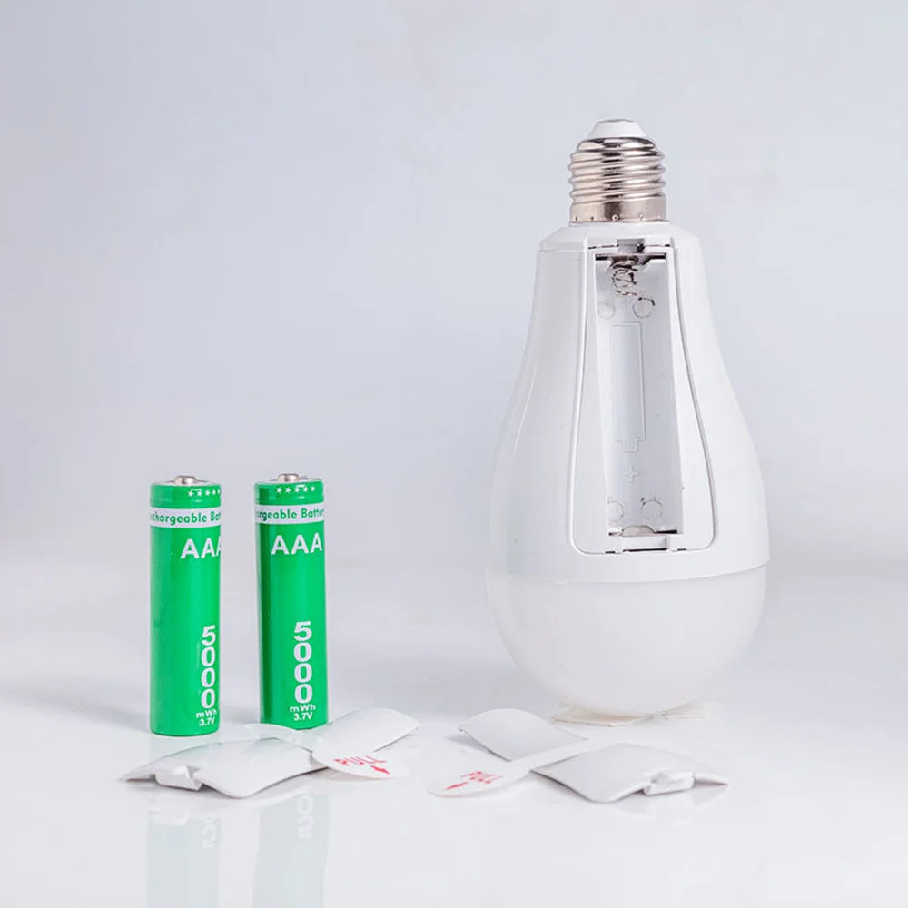 LED Bulb Light Smart Charging Chip Power Failure Emergency Home 18650 Battery Flicker-Free with Hook Detachable Emergency Bulb
