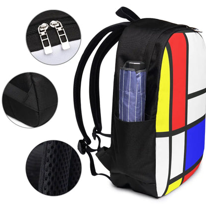 Piet Mondrian Composition  Backpack Travel Notebook Bag Computer College Student School Bag Laptop Shoulder Bags for Men Women
