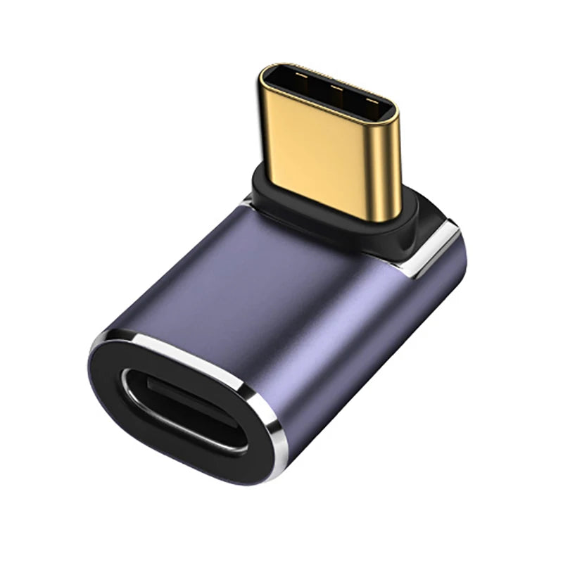 USB4.0 40Gbps OTG type C 90 degree Adapter 100W 5A USB C to Type C Fast Charging Converter USB C Data Adapter For Macbook 8K60HZ