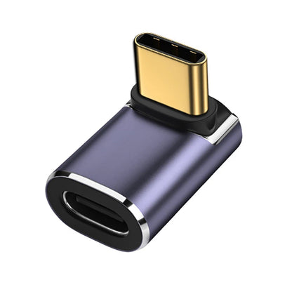 USB4.0 40Gbps OTG type C 90 degree Adapter 100W 5A USB C to Type C Fast Charging Converter USB C Data Adapter For Macbook 8K60HZ