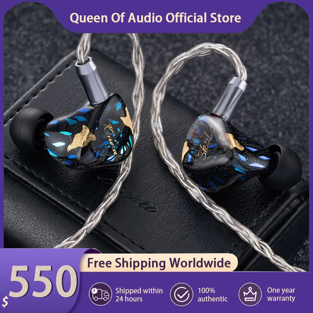 New Kinera Skuld Headphone 5BA Monitor Driver In Ear Earphone IEMs With Detachable Earbuds Cable 4.4mm Plug Hifi Music Headset