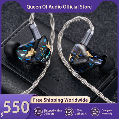 New Kinera Skuld Headphone 5BA Monitor Driver In Ear Earphone IEMs With Detachable Earbuds Cable 4.4mm Plug Hifi Music Headset