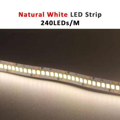 12V LED Strip SMD 2835 0.5M 1M 3M 5M LED Stripe Tape Light 120LED/M 240LED/M Warm White Flexible Strip Ribbon Home Decor Light