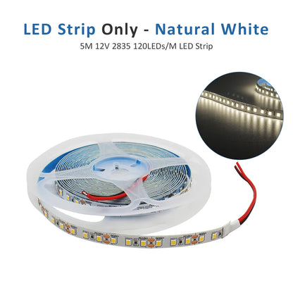 12V LED Strip SMD 2835 0.5M 1M 3M 5M LED Stripe Tape Light 120LED/M 240LED/M Warm White Flexible Strip Ribbon Home Decor Light