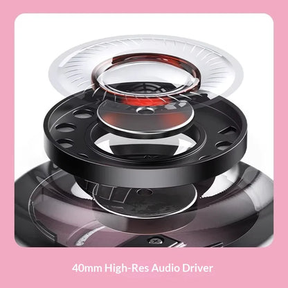 FiiO SnowSky Anytime Headphones On-Ear ANC Bluetooth Headphone Long Battery Life Low Delay Retro Wireless Earphones