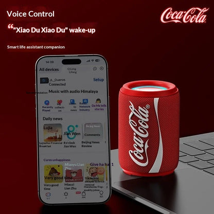 New Coke-Cola Collaboration Bluetooth Audio Bluetooth 5.4 RGB Lighting Voice Activation Card Slot Portable Bluetooth Speaker
