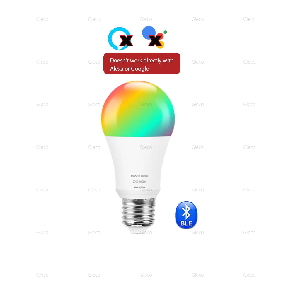 Tuya RGB LED Light Bulbs Smart WiFi E27 Smart Lamp 220V 110V 10W 15W 20W  Lamp Smart Life APP Google Assisatnt Voice Control