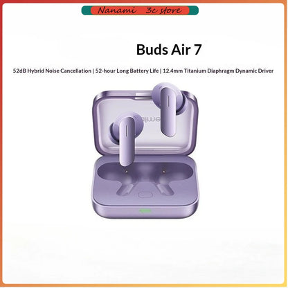 Original realme Buds Air 7 52dB Active Noise Cancelling True Wireless Earphone 52Hour Battery Bluetooth 5.4 TWS Headphone
