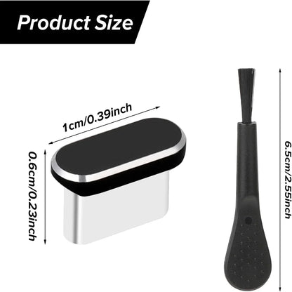 4Pcs USB C Dust Plug With Cleaning Brush Anti Dust USB-C Plug Cover Charging Port Cover Caps For Samsung Xiaomi All Type C Phone