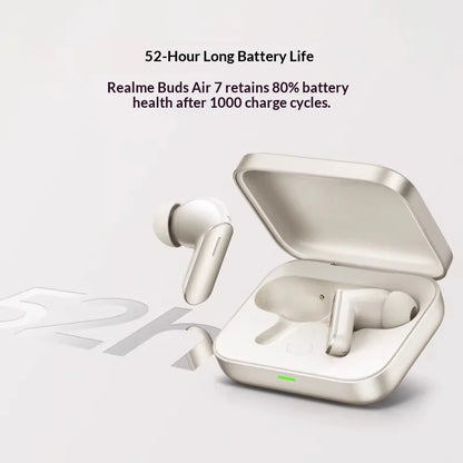 Original realme Buds Air 7 52dB Active Noise Cancelling True Wireless Earphone 52Hour Battery Bluetooth 5.4 TWS Headphone