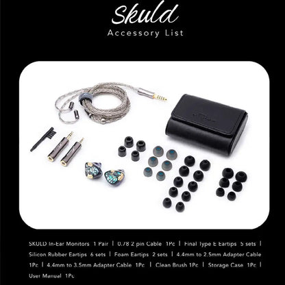 New Kinera Skuld Headphone 5BA Monitor Driver In Ear Earphone IEMs With Detachable Earbuds Cable 4.4mm Plug Hifi Music Headset
