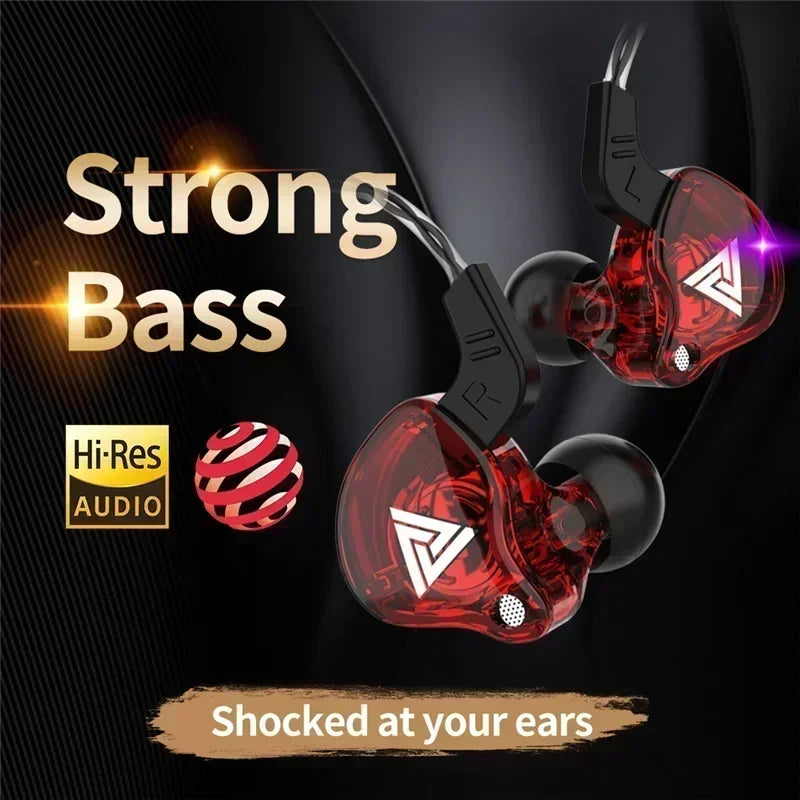 NEW QKZ AK6 Copper Driver HiFi Wired Earphone 3.5MM Race Sport Headphone Bass Stereo Headset Music Earbuds In Ear With Mic