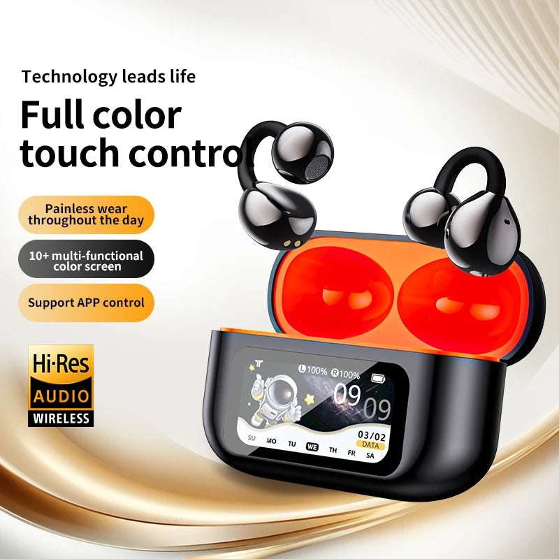 AI Translation Headphones True Wireless Earbuds LED Power Display Earphones with Wireless Charging Case
