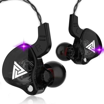 New QKZ AK6 In Ear Earphone 6 Dynamic Driver Unit Headphone With Mic Stereo Sports HIFI Subwoofer Headset Monitor Earbuds