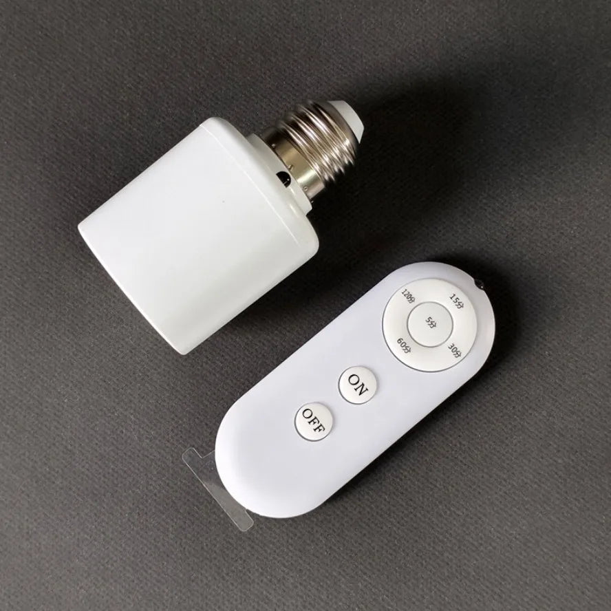 E27 60W Wireless Remote Control Smart Timer Switch Lamp Holder 110V 220V Multi Light Switch Room Bedroom Timer Switch 1pc