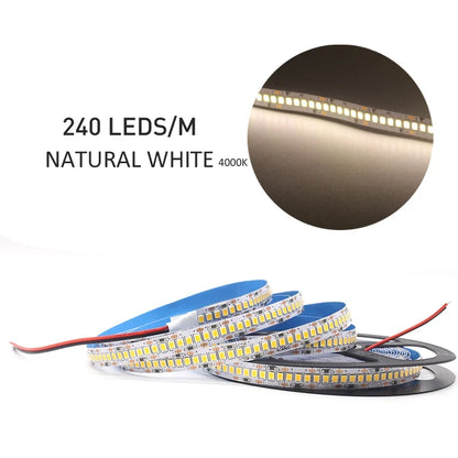 12V LED Strip SMD 2835 0.5M 1M 3M 5M LED Stripe Tape Light 120LED/M 240LED/M Warm White Flexible Strip Ribbon Home Decor Light