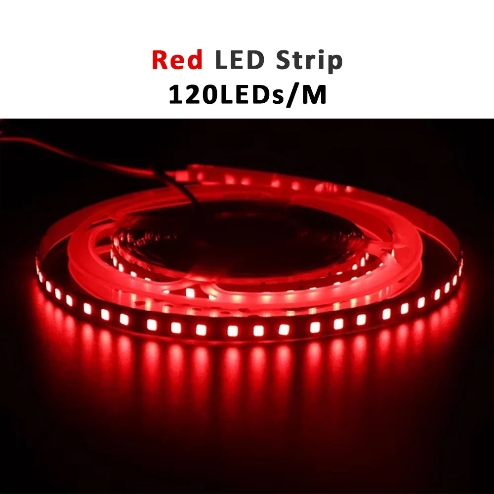 12V LED Strip SMD 2835 0.5M 1M 3M 5M LED Stripe Tape Light 120LED/M 240LED/M Warm White Flexible Strip Ribbon Home Decor Light