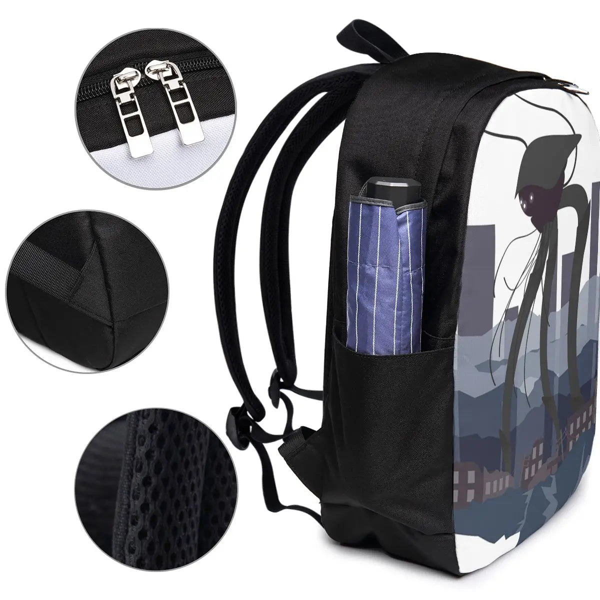 War Of The Worlds Martian Tripod Backpack Travel Notebook Bag Computer College Student School Bag Laptop Shoulder Bags