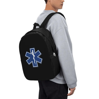 EMT Star Of Life Emergency MedicalBackpack Travel Notebook Bag Computer College Student School Bag Laptop Shoulder Bags