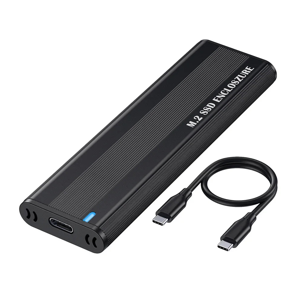 Dual Protocol M.2 NVMe SSD Case 10Gbps M.2 NVMe SSD Enclosure Adapter Tool Free for 2230/2242/2260/2280 M.2 SSD