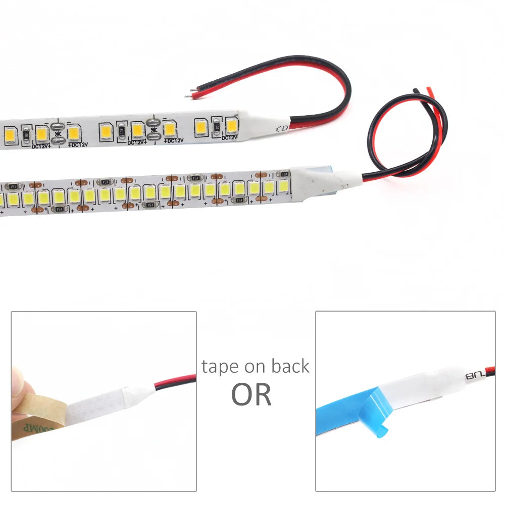 12V LED Strip SMD 2835 0.5M 1M 3M 5M LED Stripe Tape Light 120LED/M 240LED/M Warm White Flexible Strip Ribbon Home Decor Light